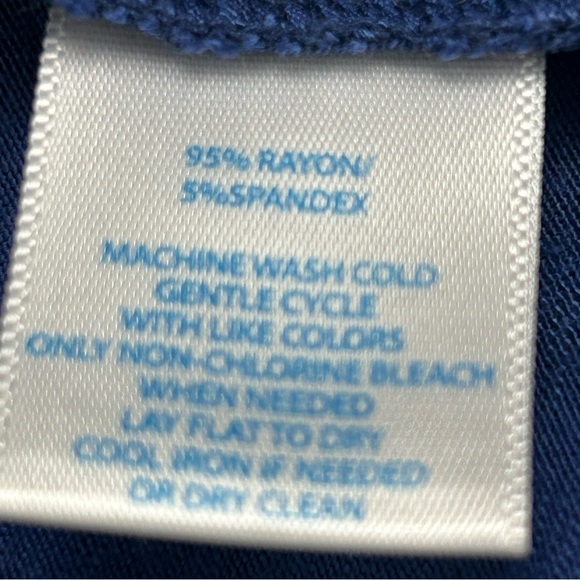 Southern Tide Blue Long Sleeve Stretch Nautical Ruffle Preppy Shirt SZ M - Picture 9 of 10